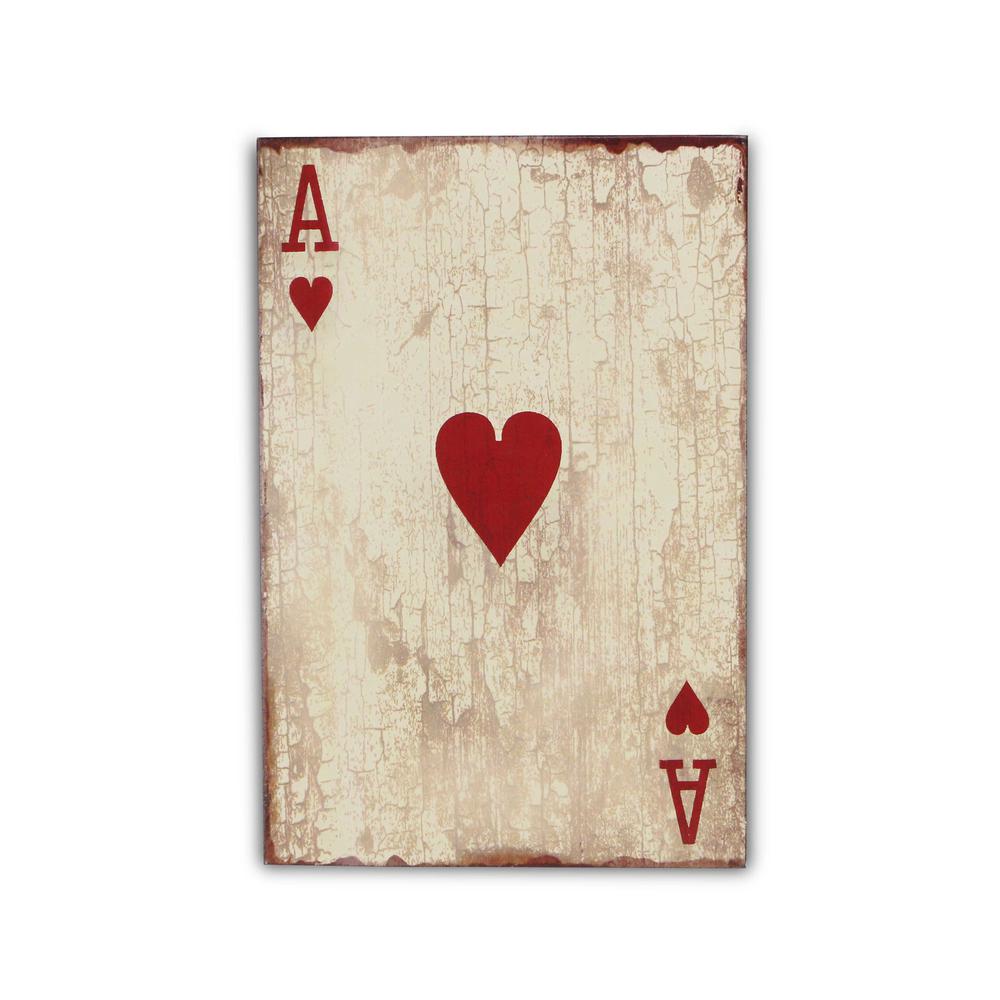 Ace of Hearts Playing Card Wall Art. Picture 1