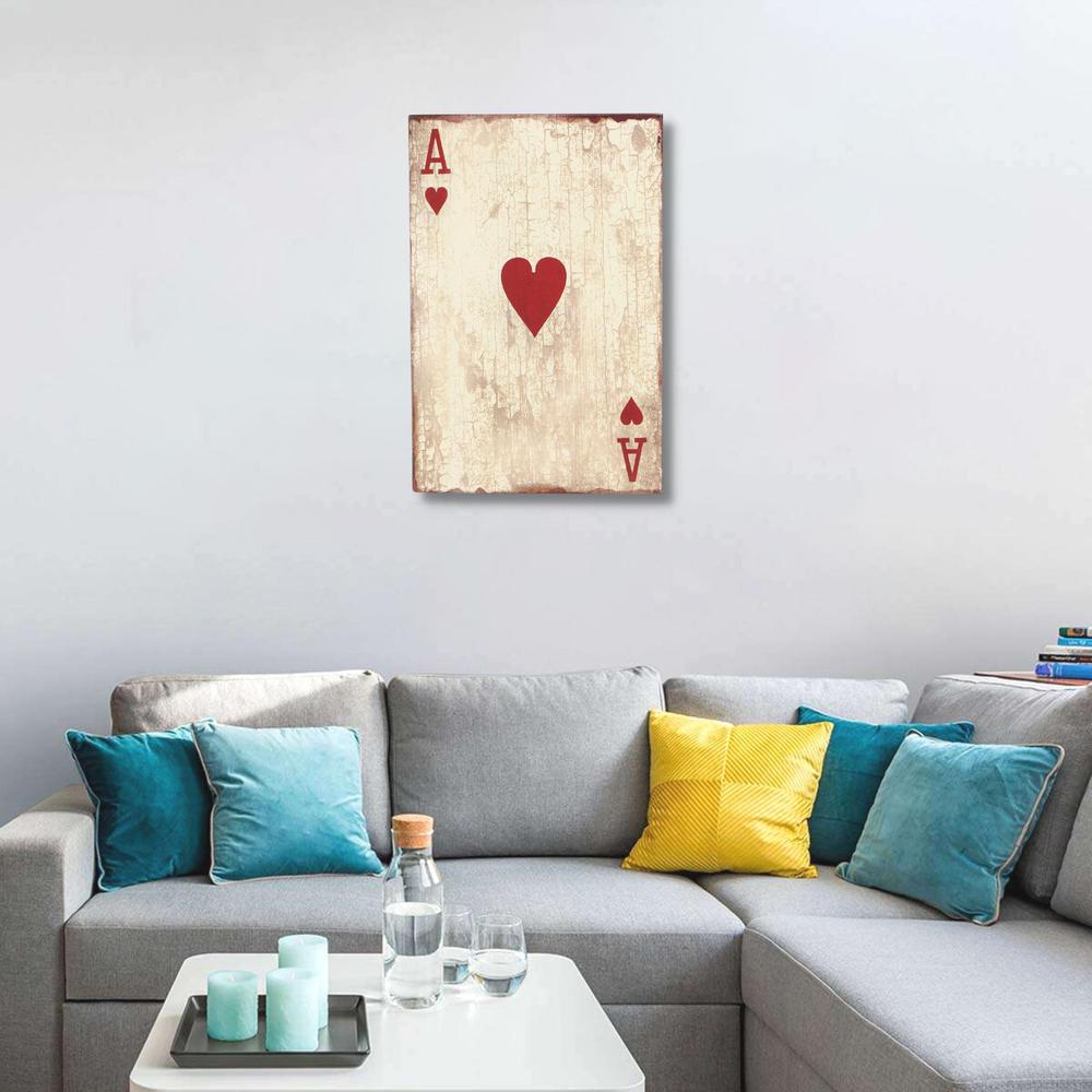 Ace of Hearts Playing Card Wall Art. Picture 4