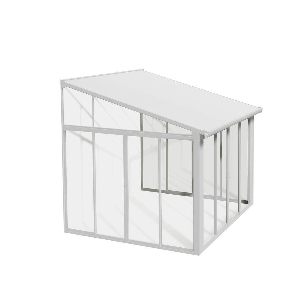 SanRemo 10' x 10' Patio Enclosure - White with Screen Doors (6). Picture 1