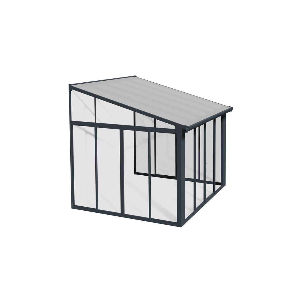 SanRemo 10' x 10' Patio Enclosure - Gray/Clear with Screen Doors (6). Picture 1