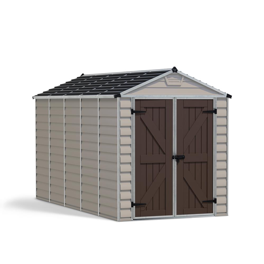 SkyLight 6' x 12' Shed - Tan. Picture 1