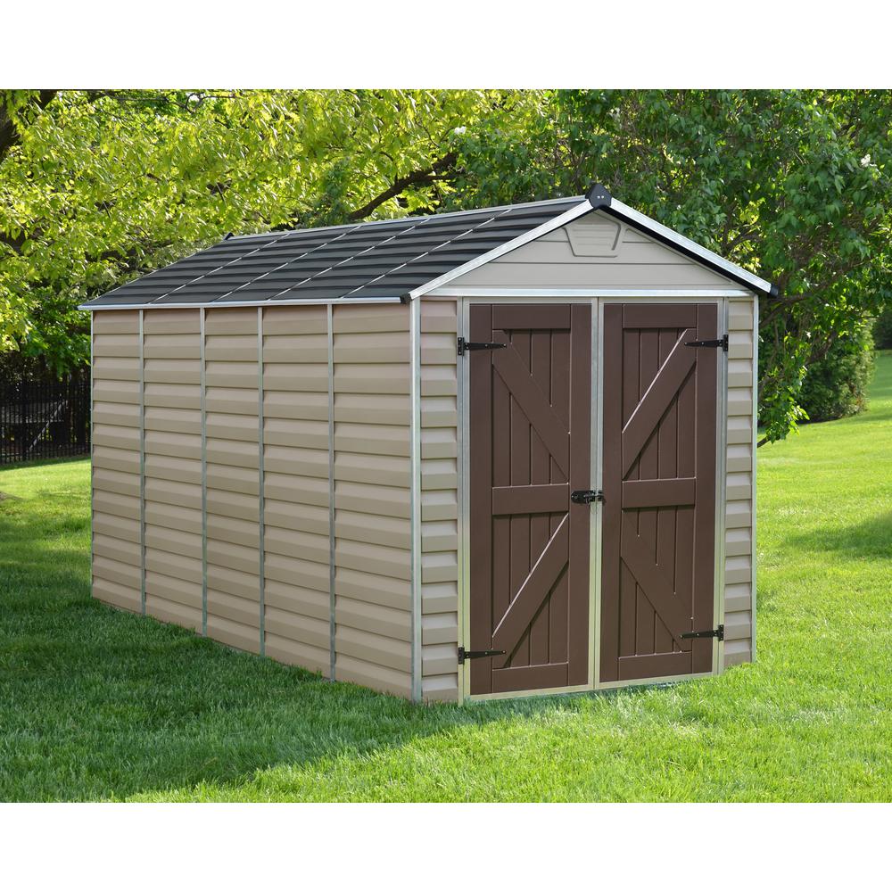 SkyLight 6' x 12' Shed - Tan. Picture 14