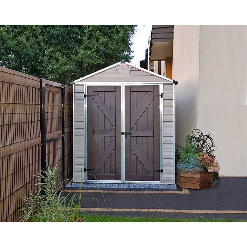 SkyLight 6' x 12' Shed - Tan. Picture 7
