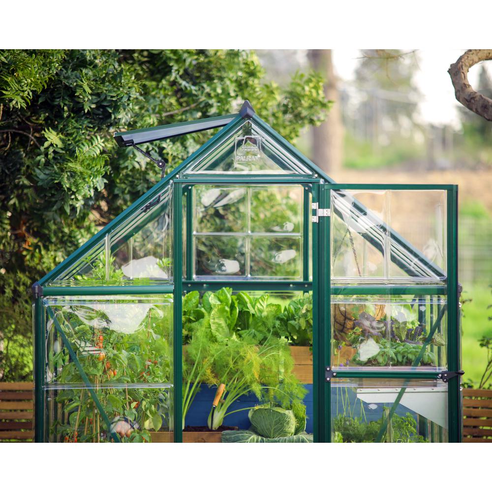 Hybrid 6' x 8' Greenhouse - Green. Picture 13