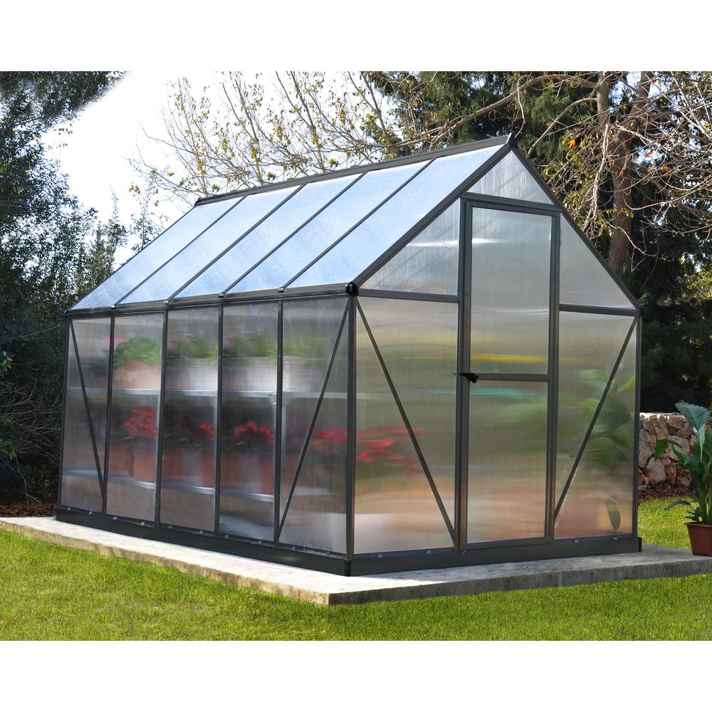 Mythos 6' x 10' Greenhouse - Silver. Picture 22
