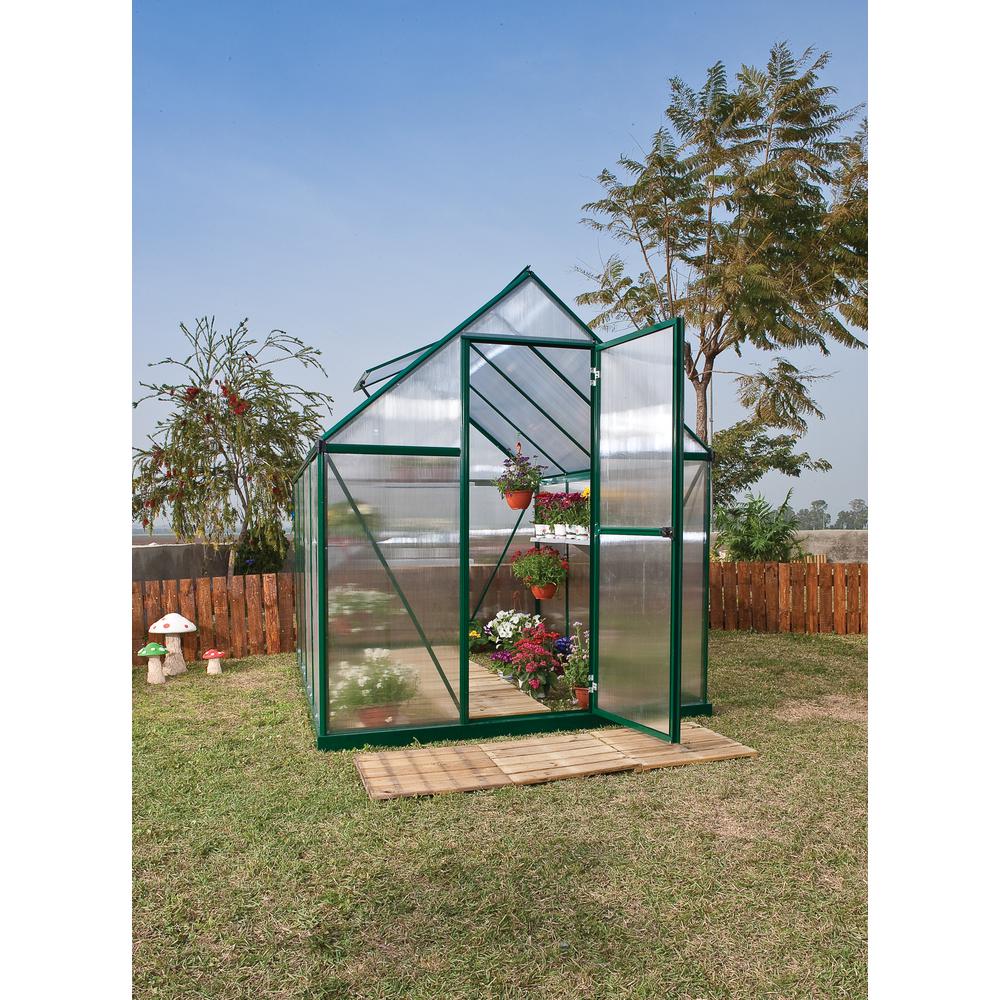 Mythos 6' x 8' Greenhouse - Silver. Picture 20