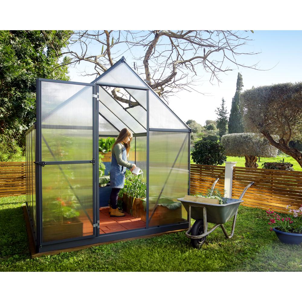 Mythos 6' x 10' Greenhouse - Gray. Picture 6
