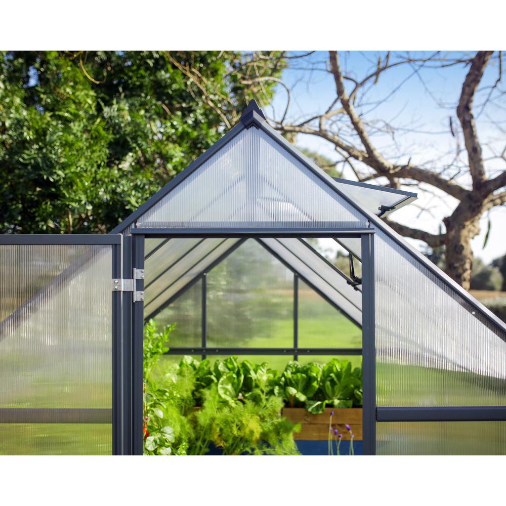 Mythos 6' x 8' Greenhouse - Gray. Picture 9