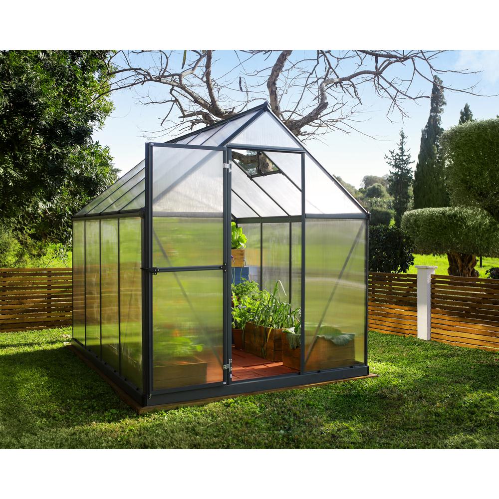 Mythos 6' x 8' Greenhouse - Silver. Picture 44