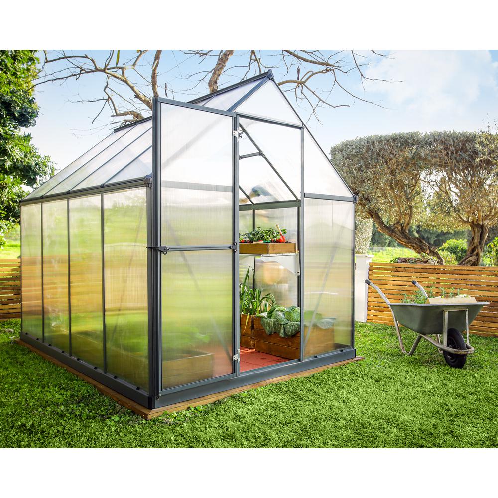 Mythos 6' x 8' Greenhouse - Silver. Picture 47