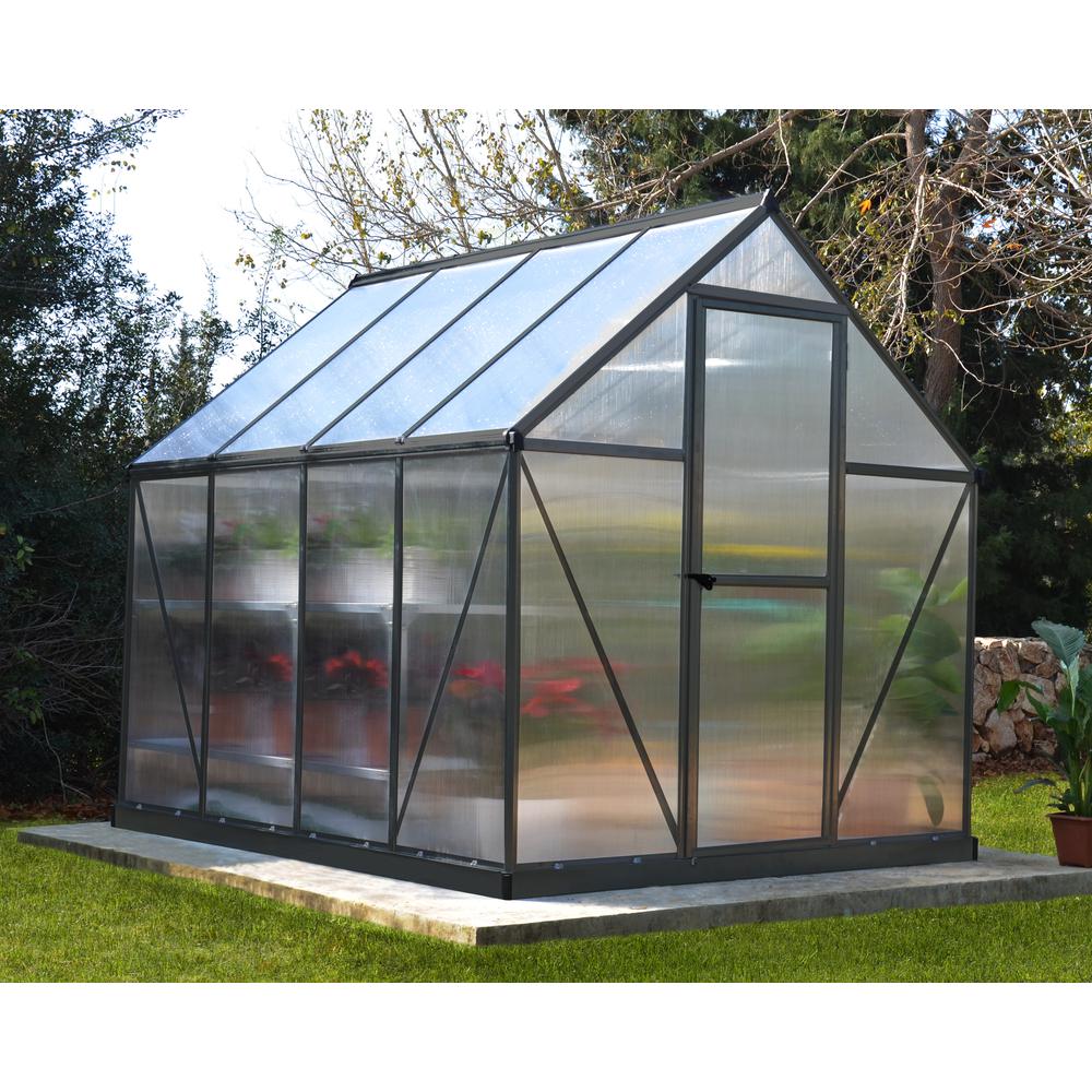 Mythos 6' x 8' Greenhouse - Silver. Picture 49