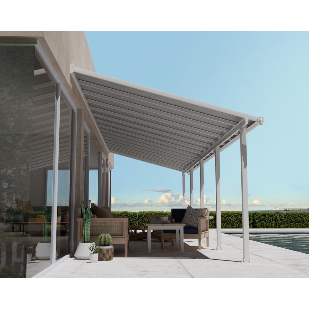 Olympia 10' x 30' Patio Cover - Gray/Bronze. Picture 14
