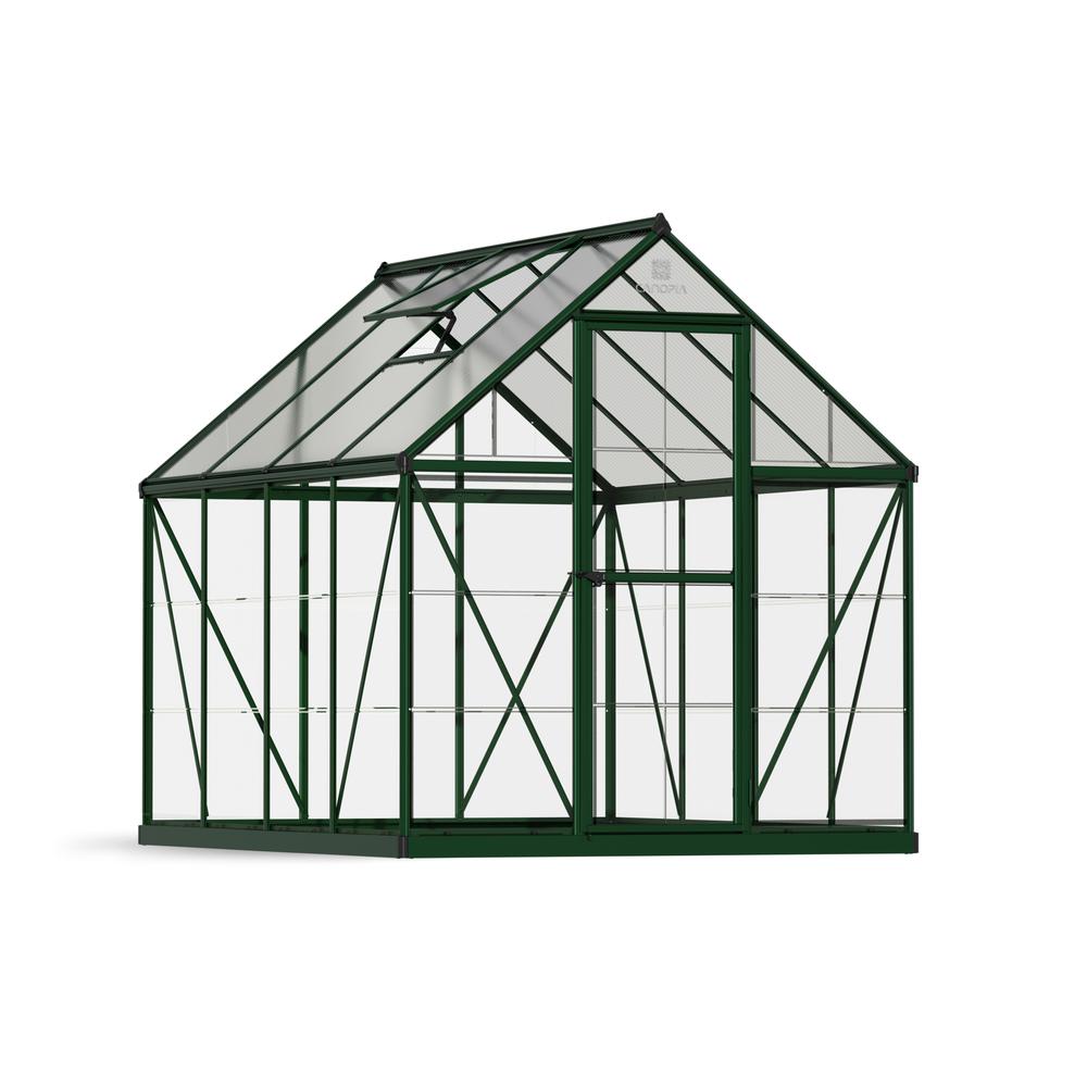 Hybrid 6' x 8' Greenhouse - Green. Picture 1