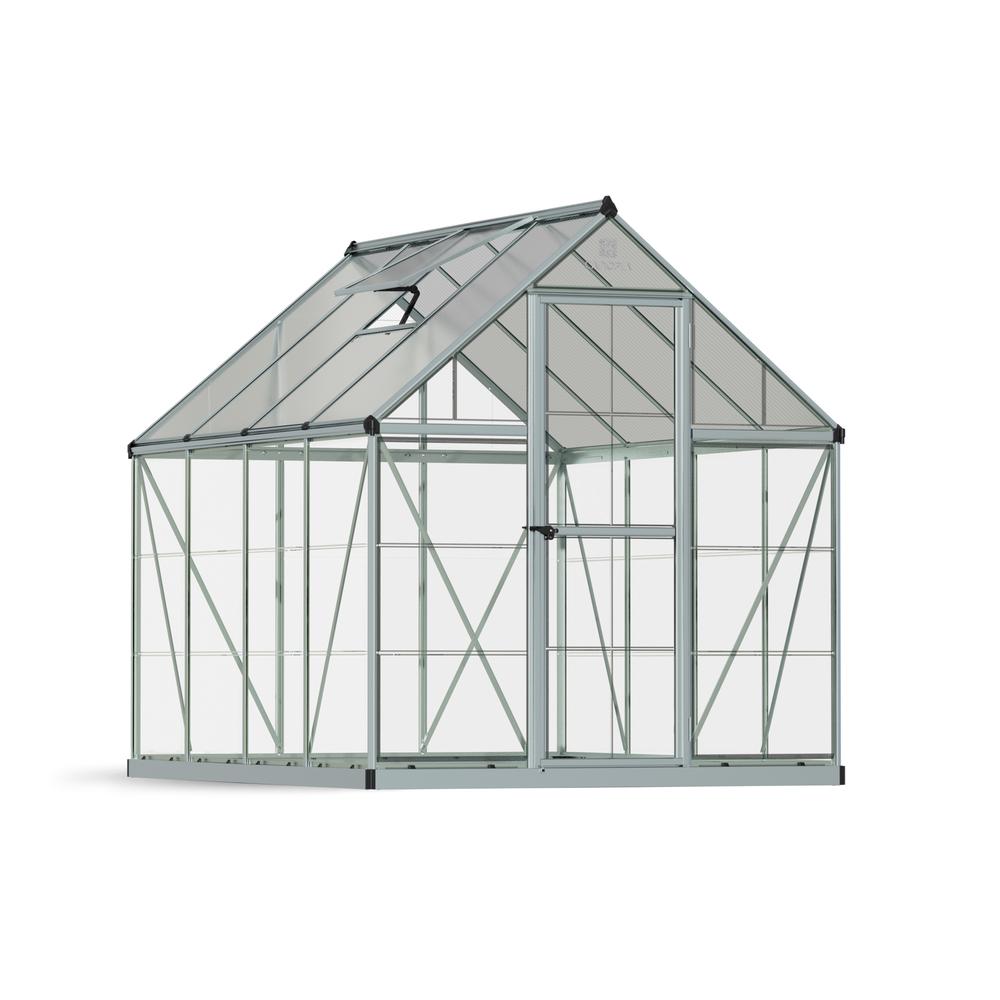 Hybrid 6' x 8' Greenhouse - Silver. Picture 23