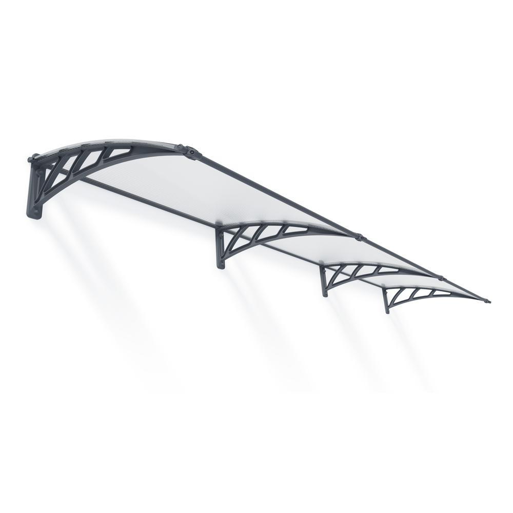 Neo 3540 12' x 3' Awning - Gray/Clear. Picture 1
