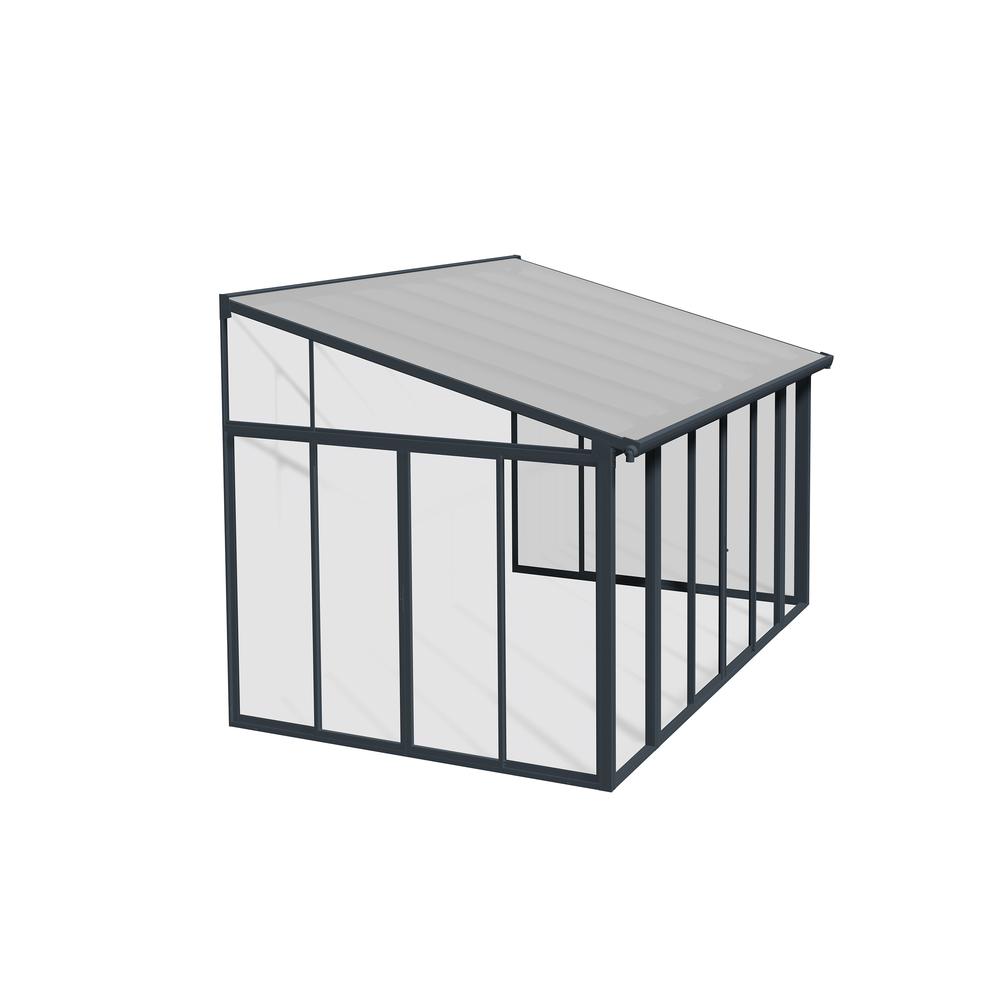 SanRemo 10' x 14' Patio Enclosure - Gray/Clear. Picture 1