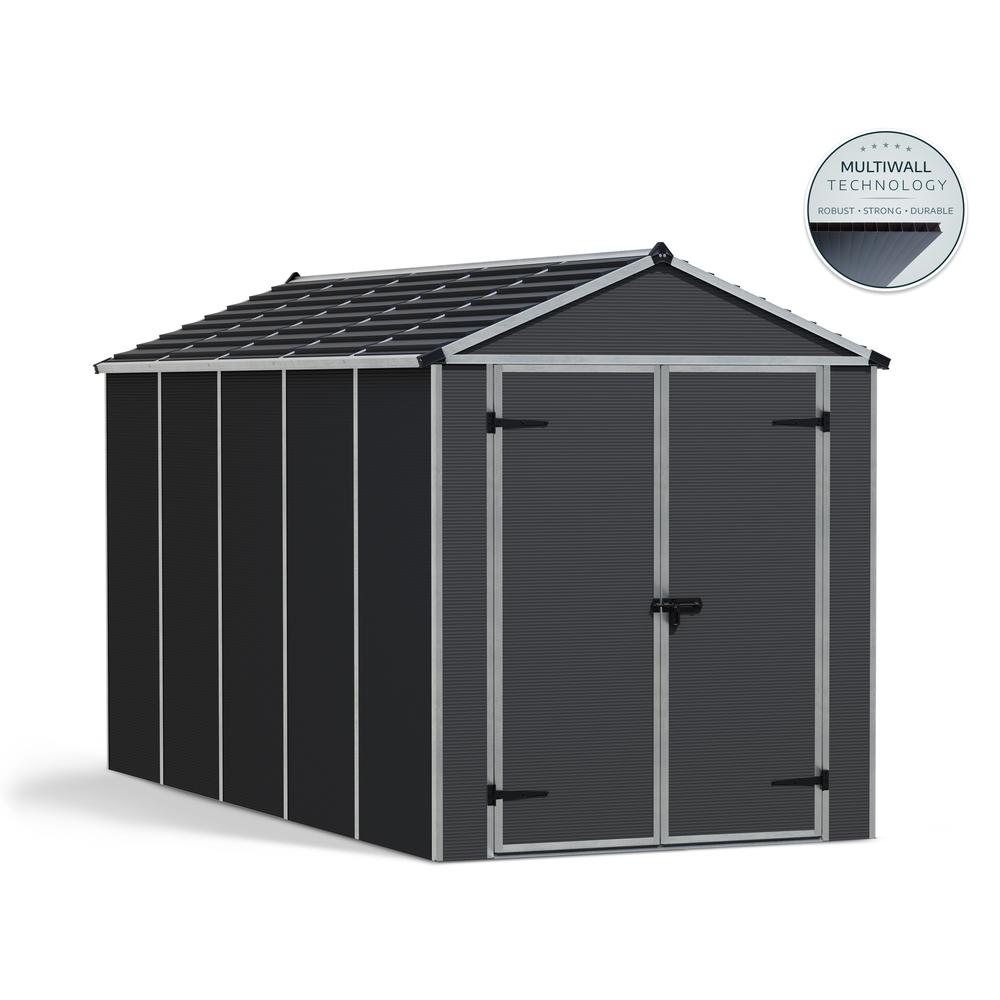 Rubicon 6' x 12' Shed - Gray. Picture 1