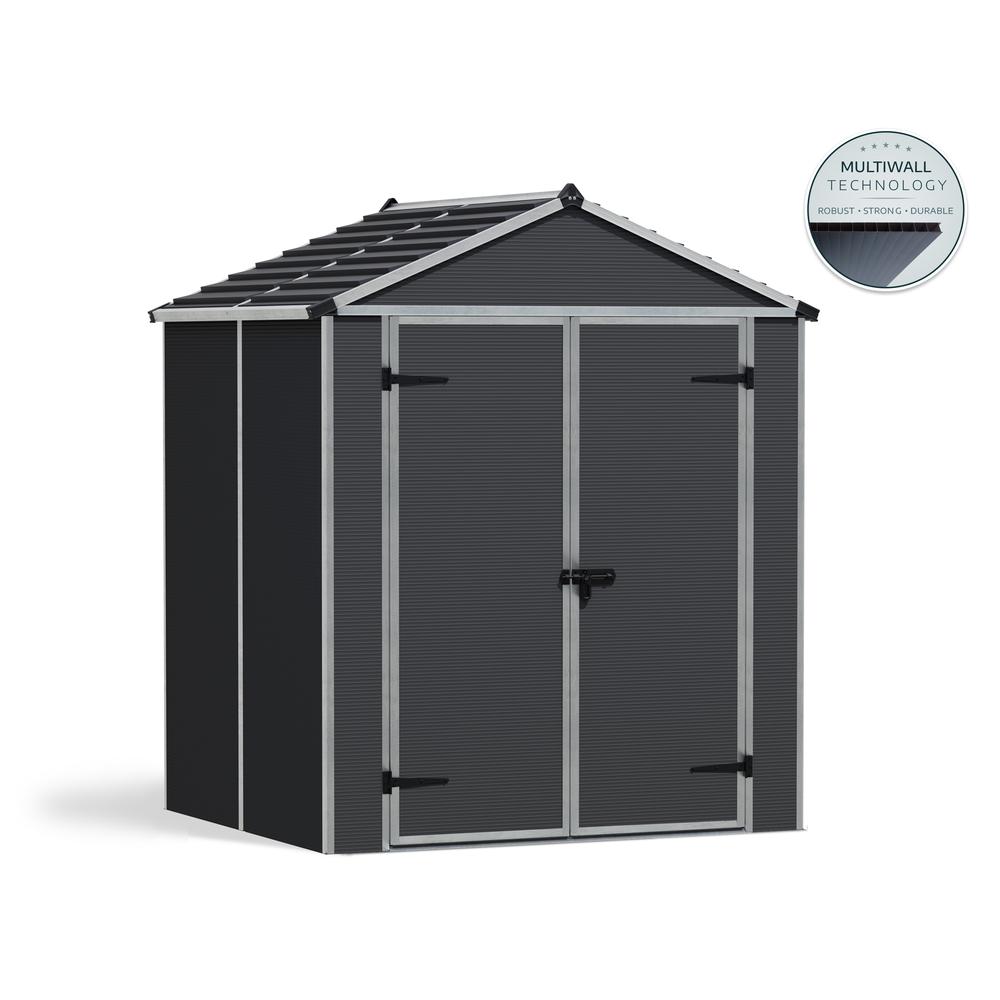 Rubicon 6' x 5' Shed - Gray. Picture 1