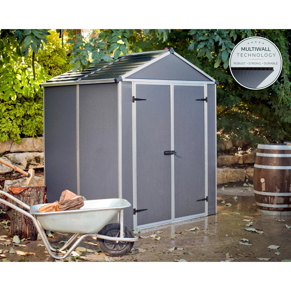 Rubicon 6' x 5' Shed - Gray. Picture 6