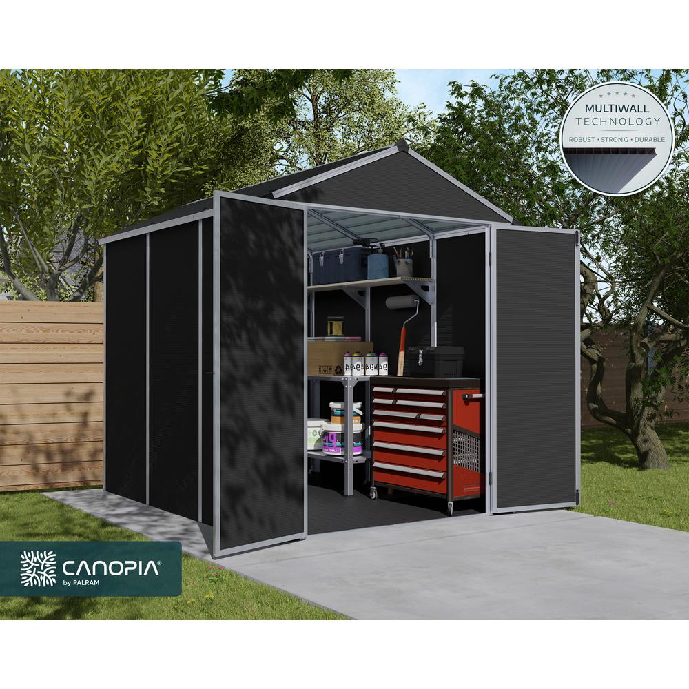 Rubicon 6' x 8' Shed - Gray. Picture 4