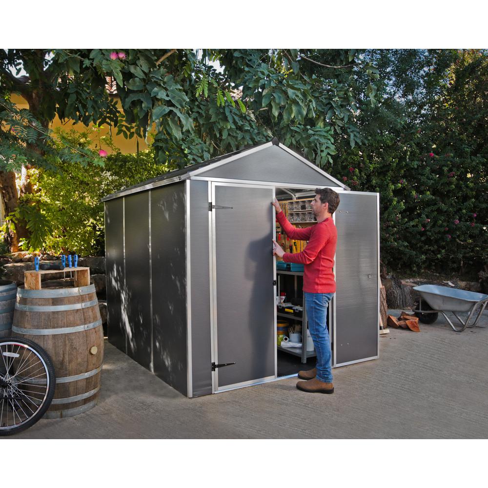 Rubicon 6' x 8' Shed - Gray. Picture 6