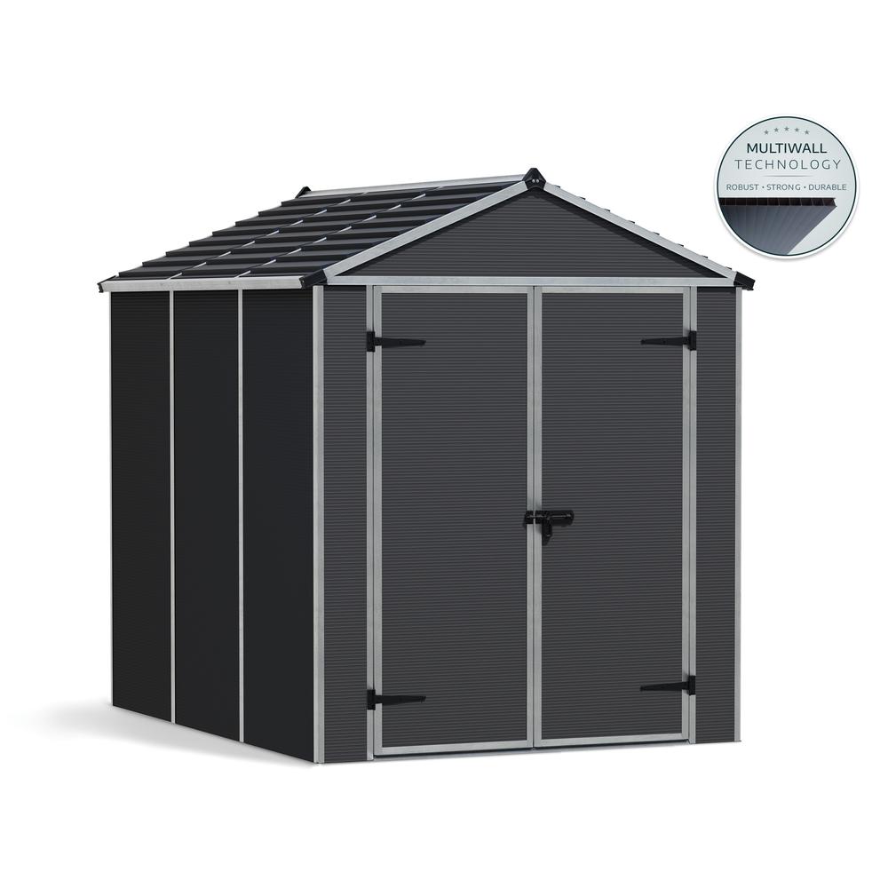 Rubicon 6' x 8' Shed - Gray. Picture 9