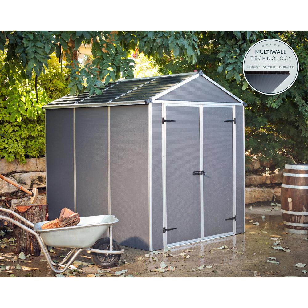 Rubicon 6' x 8' Shed - Gray. Picture 12