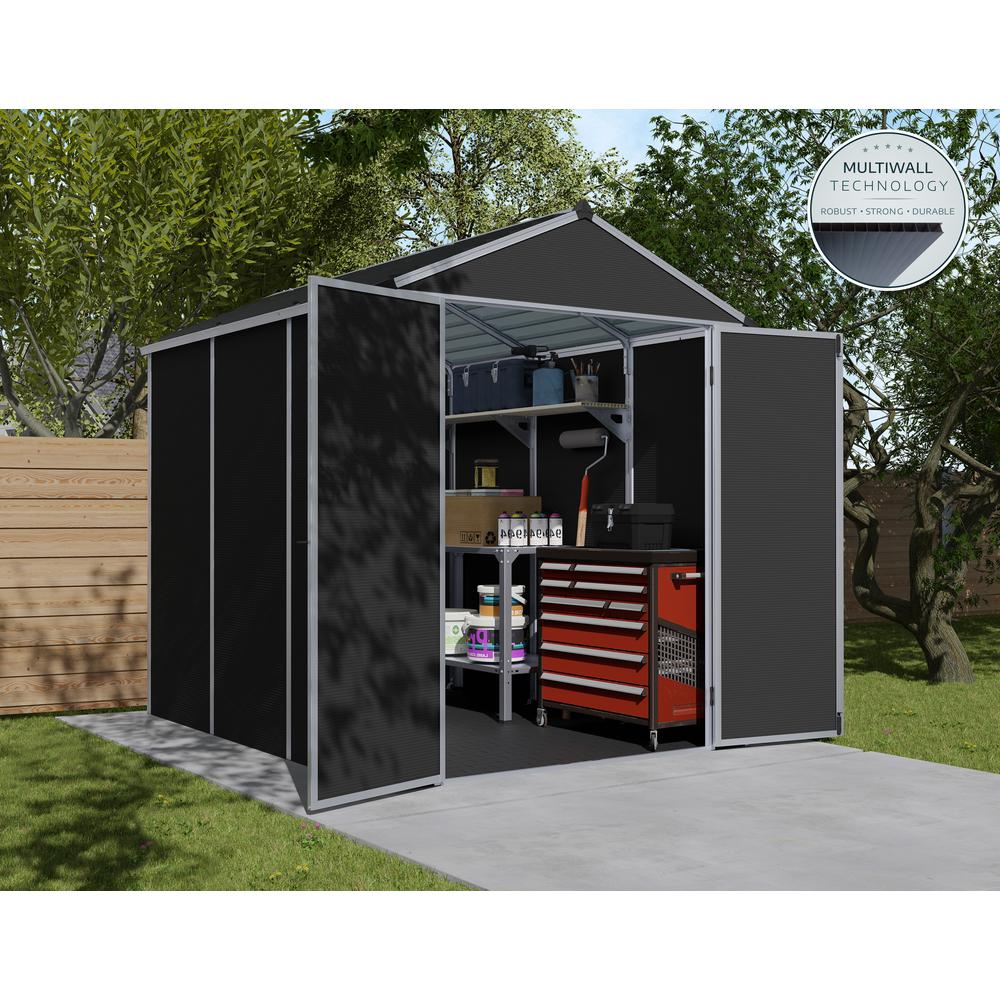 Rubicon 6' x 8' Shed - Gray. Picture 13