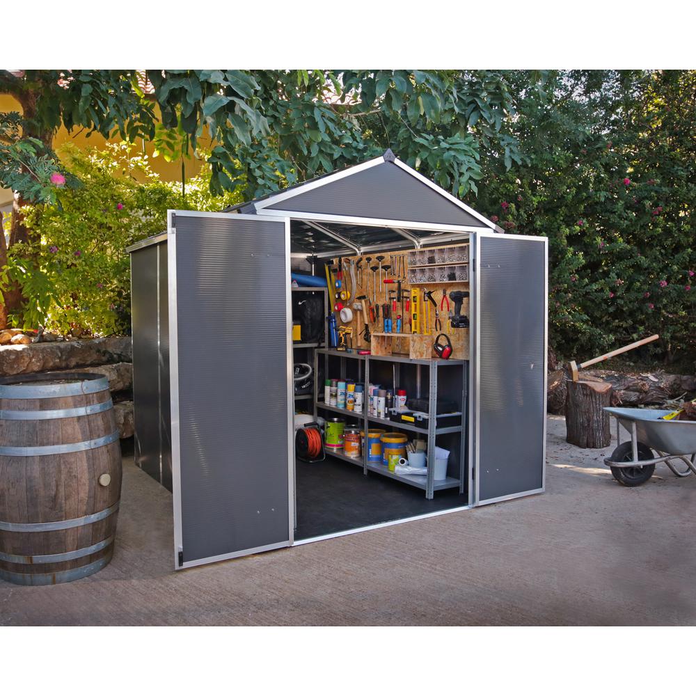 Rubicon 6' x 8' Shed - Gray. Picture 14