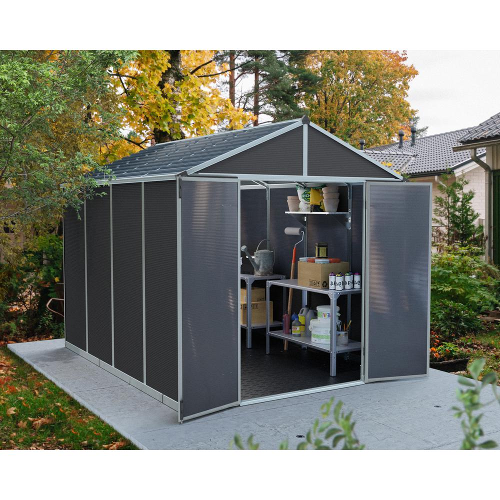 Rubicon 8' x 10' Shed - Gray. Picture 8