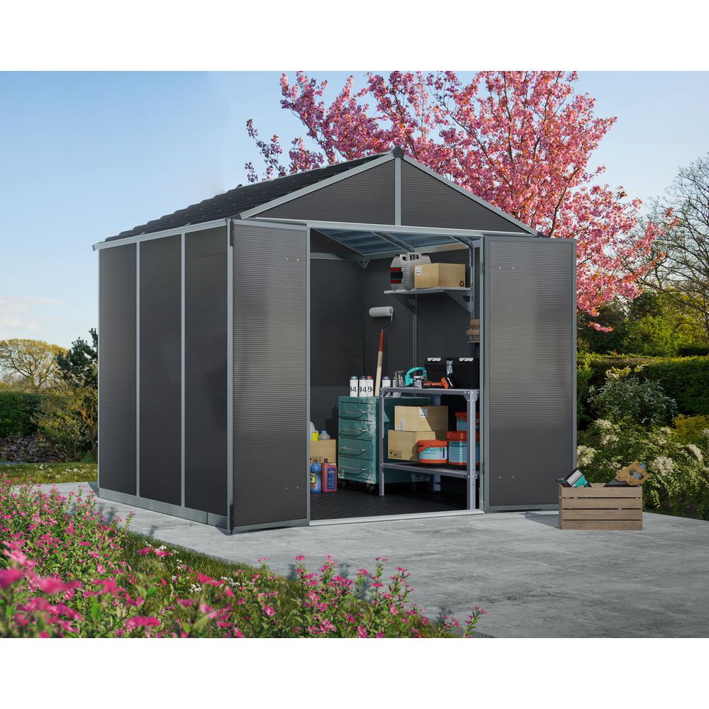 Rubicon 8' x 8' Shed - Gray. Picture 7