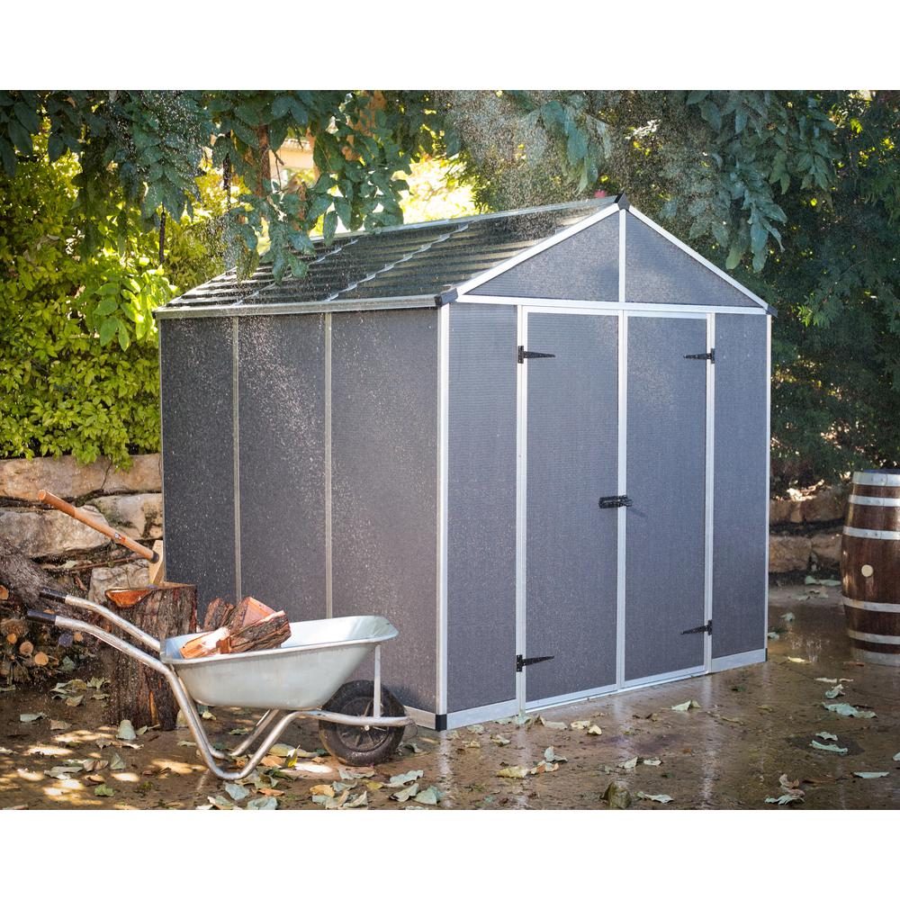 Rubicon 8' x 8' Shed - Gray. Picture 9