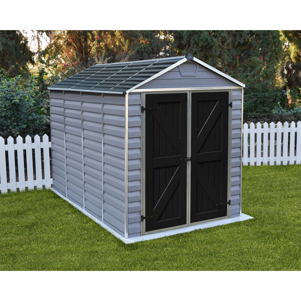 SkyLight 6' x 10' Shed - Gray. Picture 1