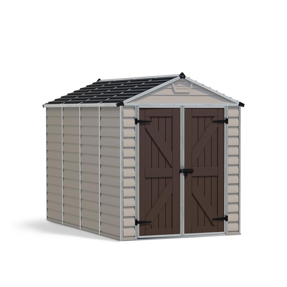 SkyLight 6' x 10' Shed - Tan. Picture 7