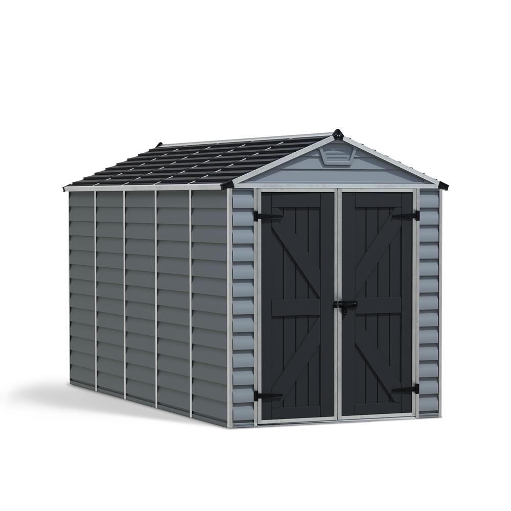 SkyLight 6' x 12' Shed - Gray. Picture 1