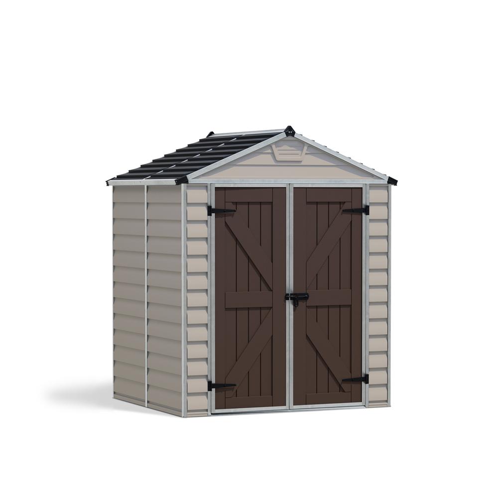 SkyLight 6' x 5' Shed - Tan. Picture 1