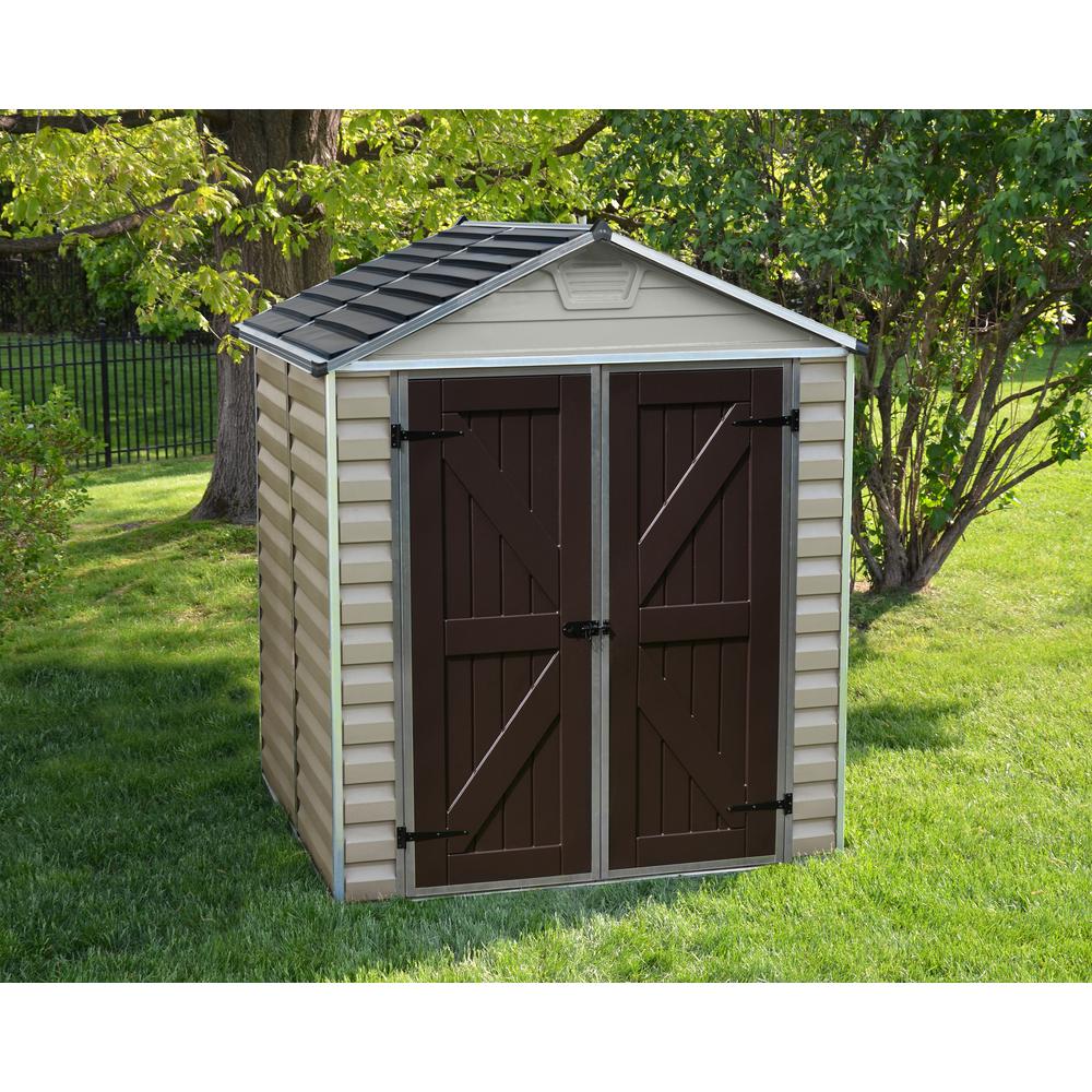 SkyLight 6' x 5' Shed - Tan. Picture 16