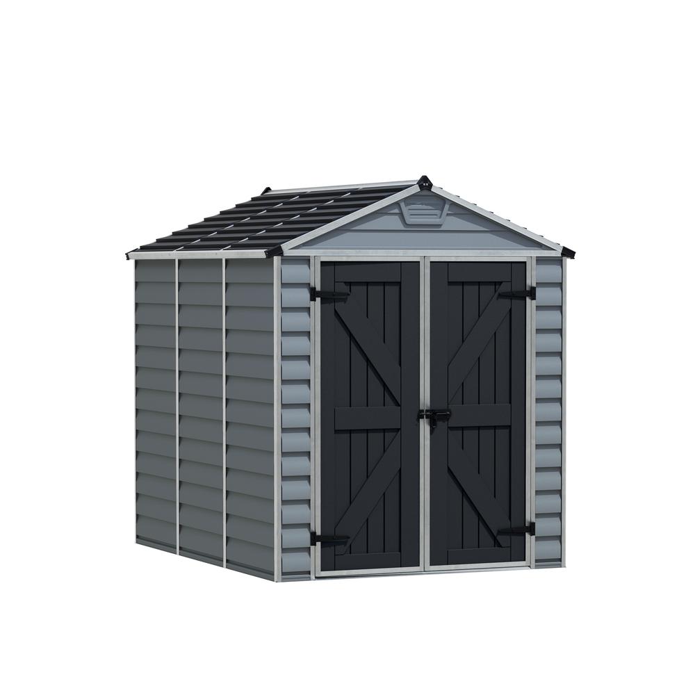 SkyLight 6' x 8' Shed - Gray. Picture 1