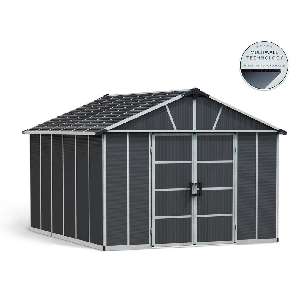 Yukon S 11' x 13' Shed - Gray. Picture 3