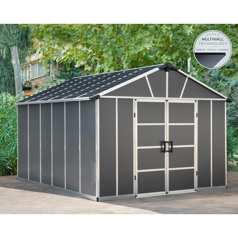 Yukon S 11' x 13' Shed - Gray. Picture 5