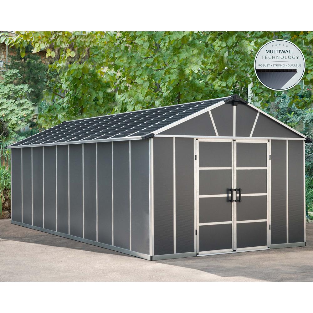 Yukon S 11' x 21' Shed - Gray. Picture 8