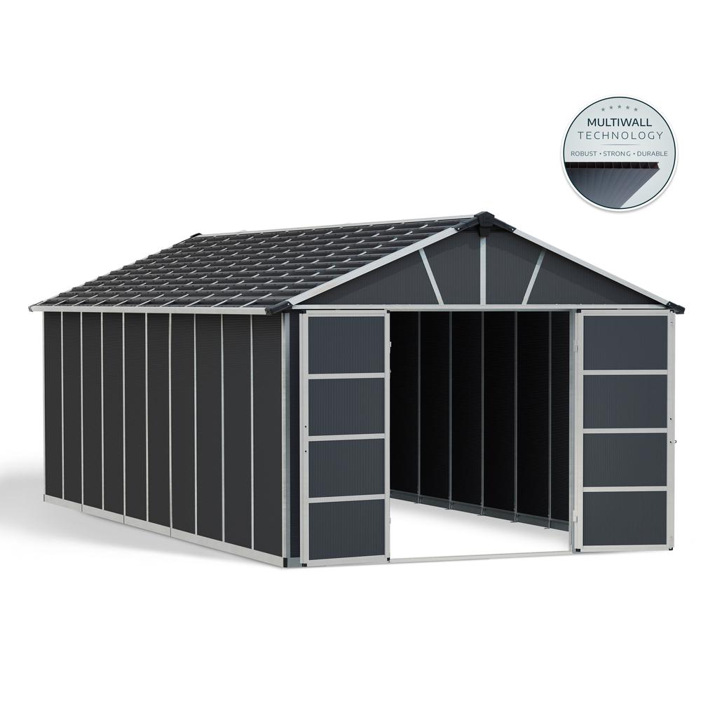 Yukon S 11' x 21' Shed - Gray. Picture 1