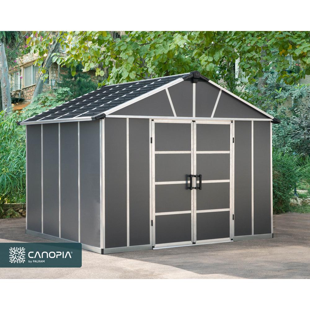 Yukon S 11' x 9' Shed - Gray. Picture 7
