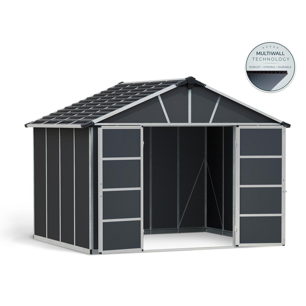 Yukon S 11' x 9' Shed - Gray. Picture 9