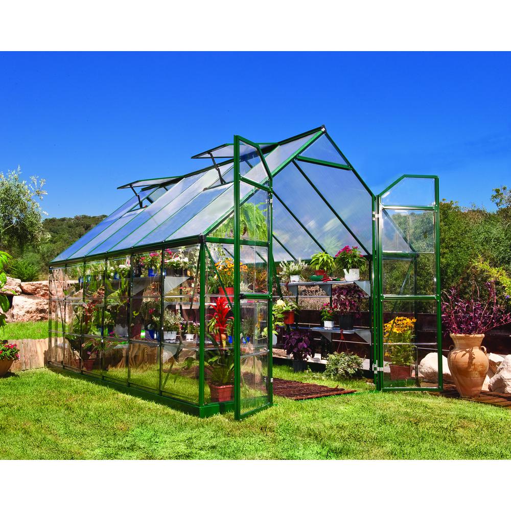 Balance 8' x 12' Greenhouse - Green. Picture 2