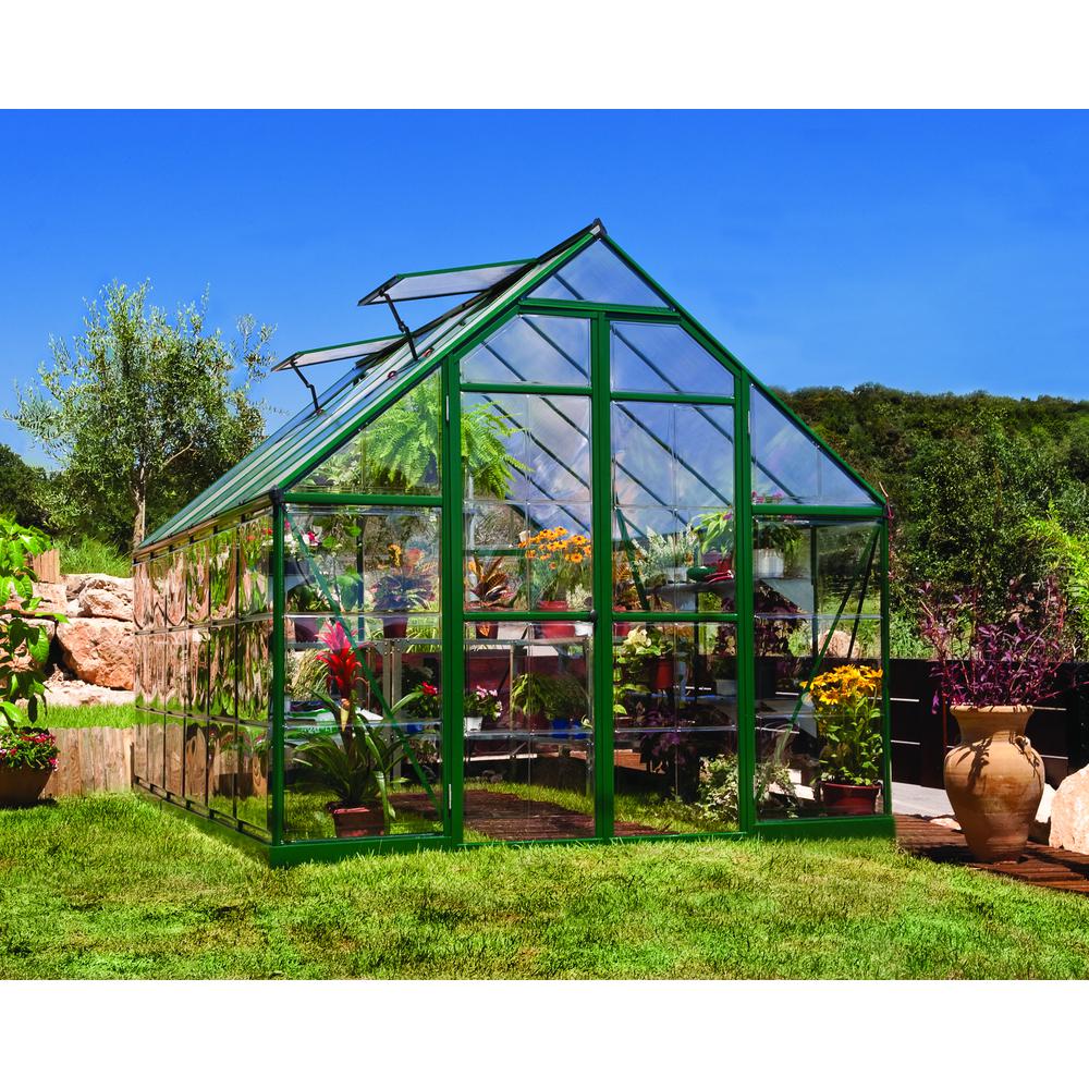 Balance 8' x 12' Greenhouse - Green. Picture 4