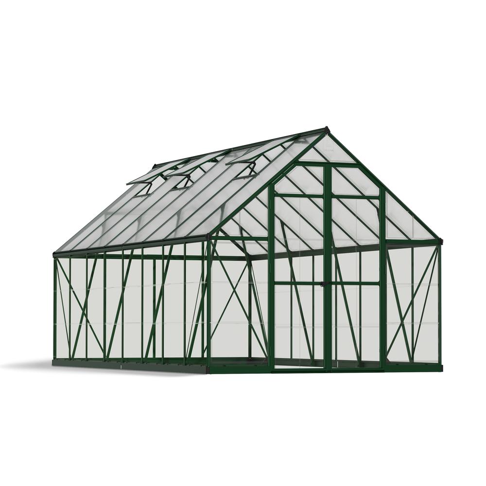Balance 8' x 16' Greenhouse - Green. Picture 1