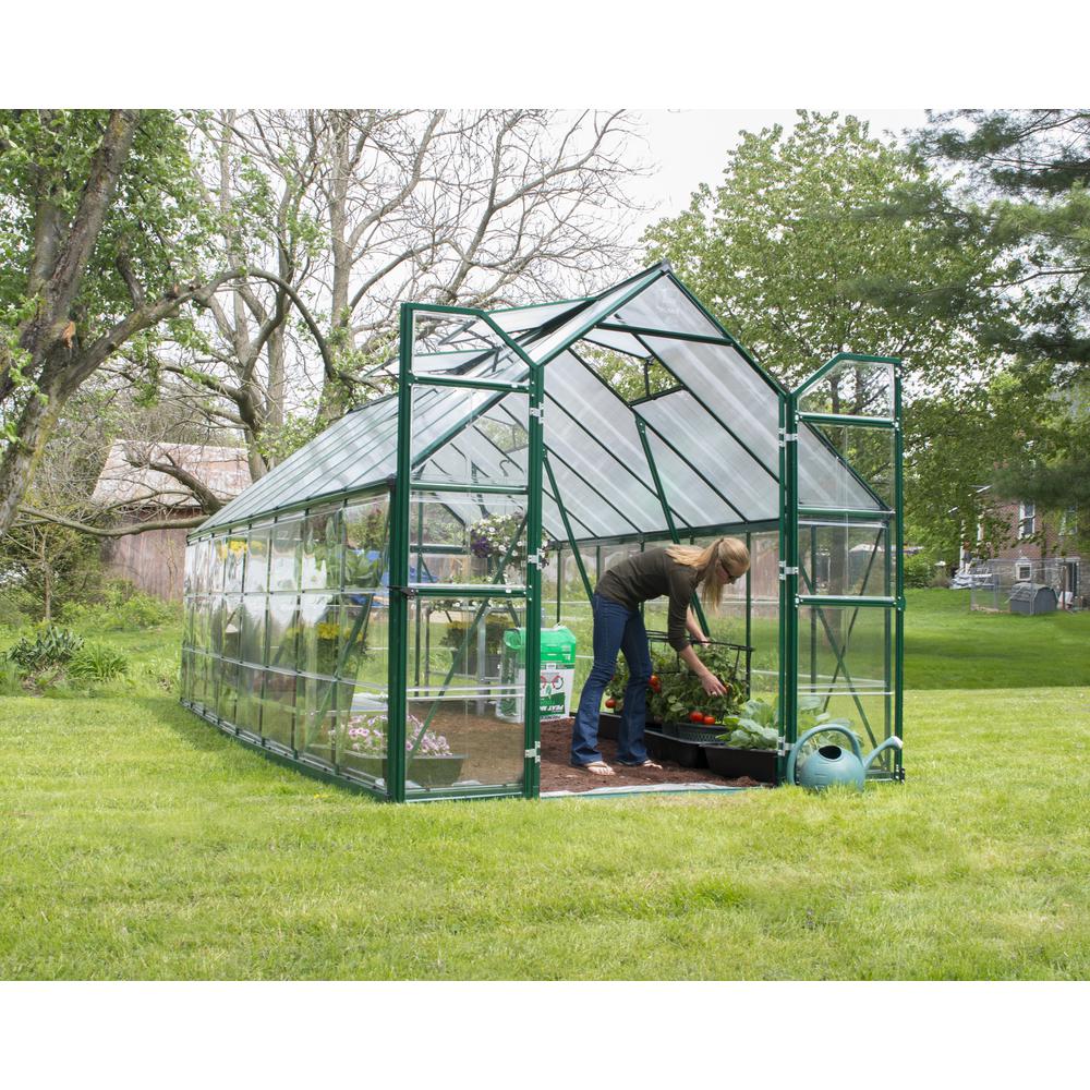 Balance 8' x 16' Greenhouse - Green. Picture 2