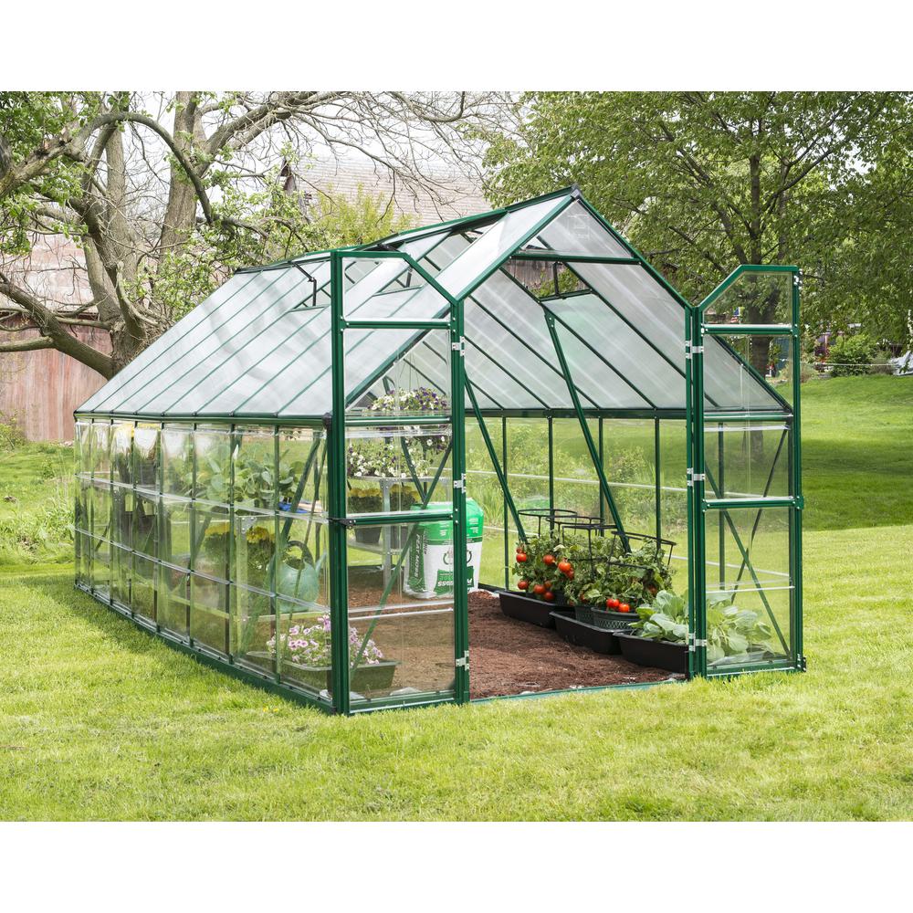 Balance 8' x 16' Greenhouse - Green. Picture 3