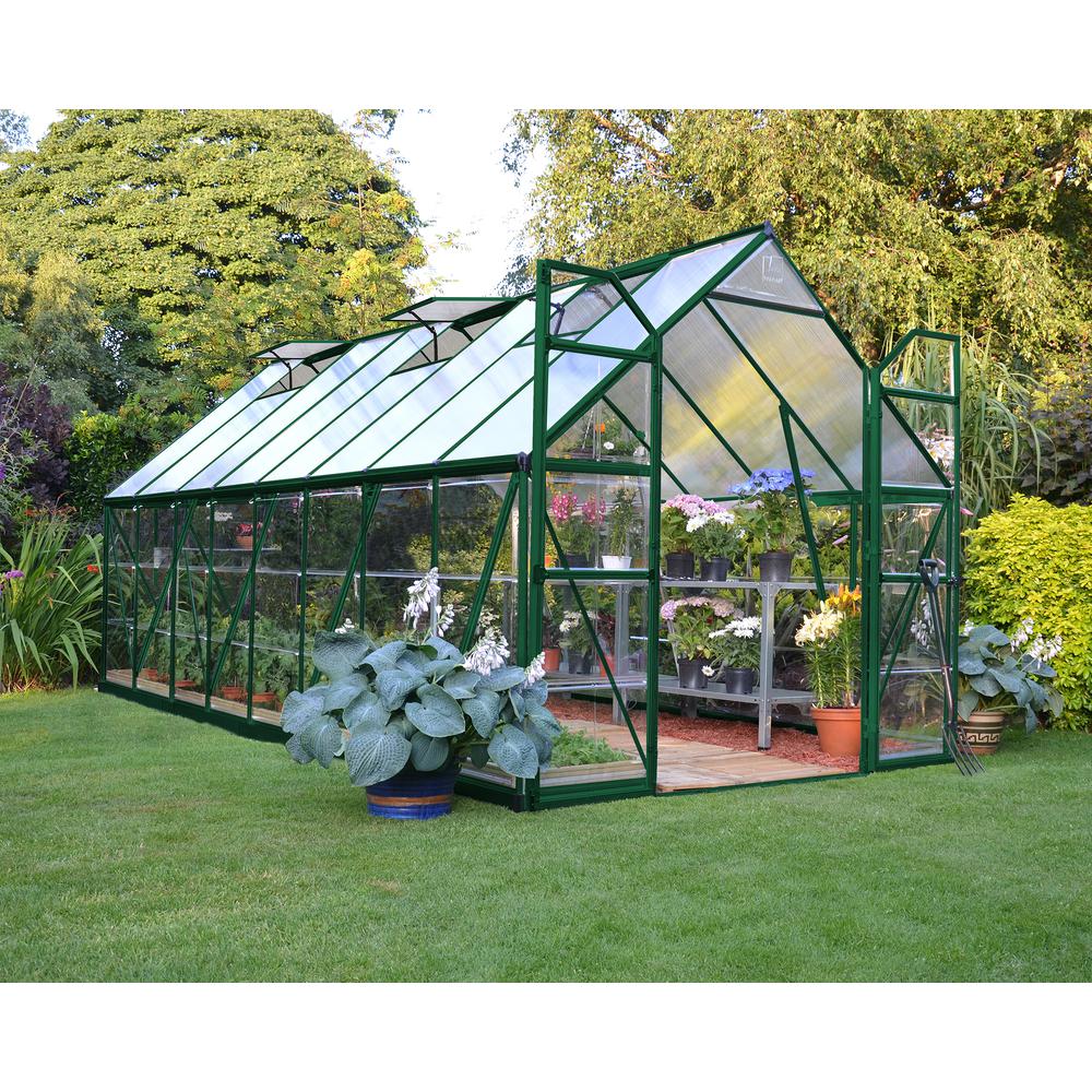 Balance 8' x 16' Greenhouse - Green. Picture 4